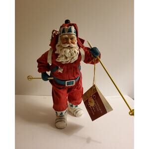 Possible Dreams Clothique SKIING SANTA Figurine